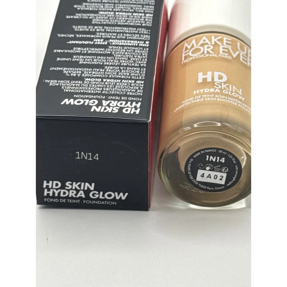 MAKE UP FOR EVER HD Skin Hydra Glow Foundation 1N14 30ml‎ New In Box